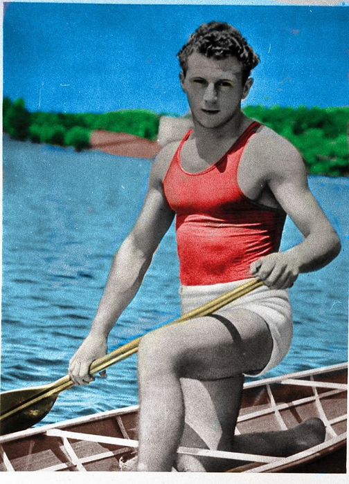 Leon Rotman, pe când era cel mai bun la canoe
