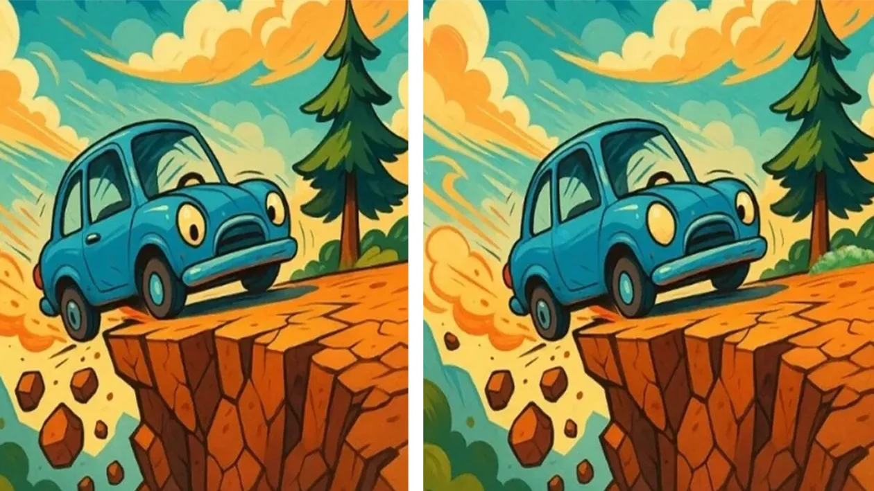 Test de logică | În cât timp puteți găsi 3 diferențe între cele două mașini din imagine? Recordul este de 10 secunde