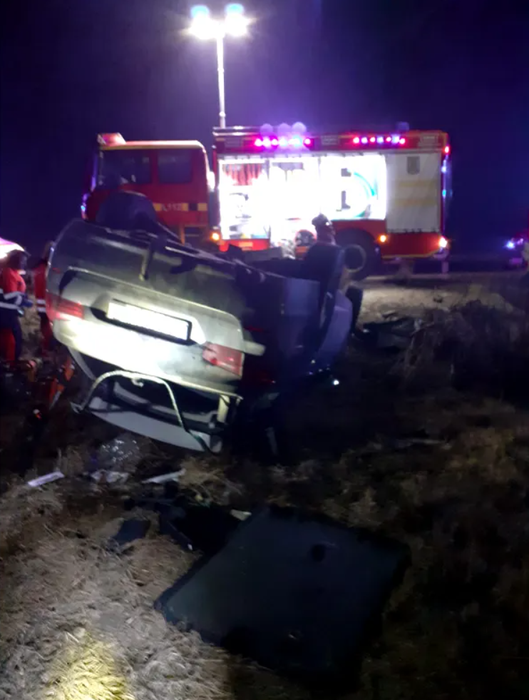 Imagini de la accidentul în care a murit Andrei Perneș/ Sursa foto: IPJ Cluj
