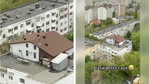 Asta e ultima! Cum arată vila cu mansardă, construită pe acoperişul unui bloc