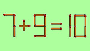 Test de inteligență | Corectați 7 + 9 = 10, mutând un singur băț de chibrit