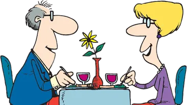 BANC | Soțul si soția la restaurant. Soția îl întreabă: Cine e tipa asta obraznică?