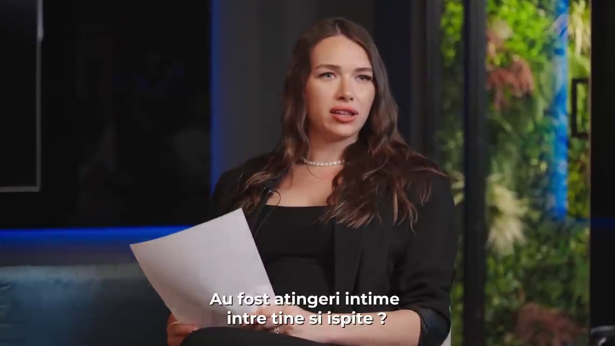 Iustina și Cornel, puși la detectorul de minciuni/ Sursa foto: Captură Youtube
