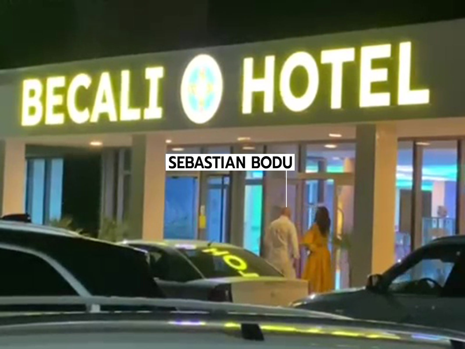 Sebastian Bodu, fostul șef de la ANAF, intră în hotelul lui Gigi Becali (Foto: CANCAN.RO)