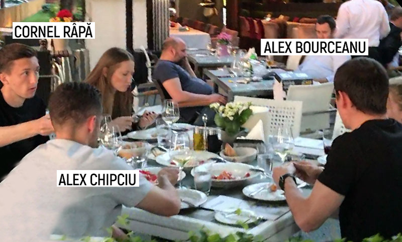 Râpă, Chipciu şi Bourceanu iau masa fără să le pese că în apropiere se află Gardoş şi Bicfalvi