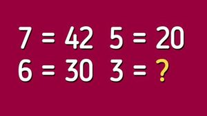 Test de inteligență exclusiv pentru genii | Dacă 7=42, 6=30 și 5=20, atunci 3=?