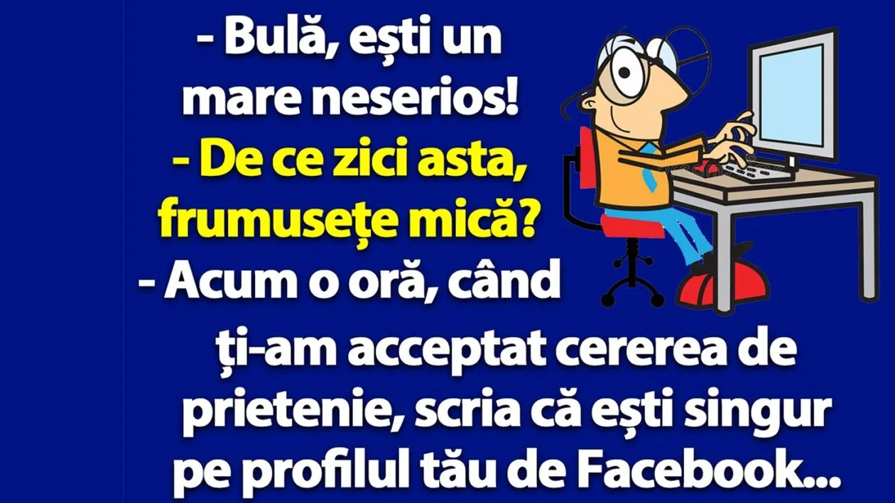 BANC | Bulă, acum o oră scria că ești singur pe profilul tău de Facebook