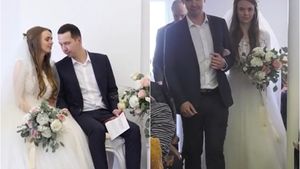 Un cuplu de ucraineni s-a căsătorit într-o biserică din Botoșani. Mesajul transmis de refugiați după ceremonie