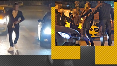Atins de Bachus, s-a făcut de ”băcănie” în stradă! A ieșit din cel mai luxos local din Herăstrău și a blocat toată circulația!