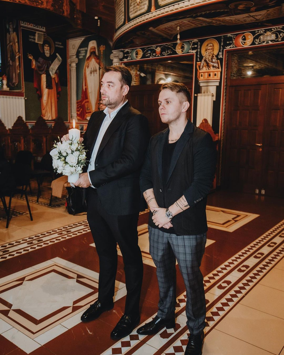 Codin Maticiuc și nașul Ilincăi. Sursă foto: Instagram