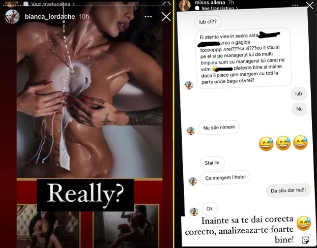 Allena i-ar fi făcut cont fals Biancăi, unde ar denigra-o