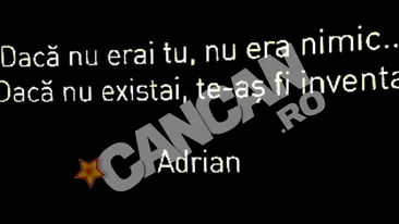 Si-a scris mesajul de dragoste pe ecranul unui cinematograf. Dedicatie siropoasa de la Enache pentru Marciuc