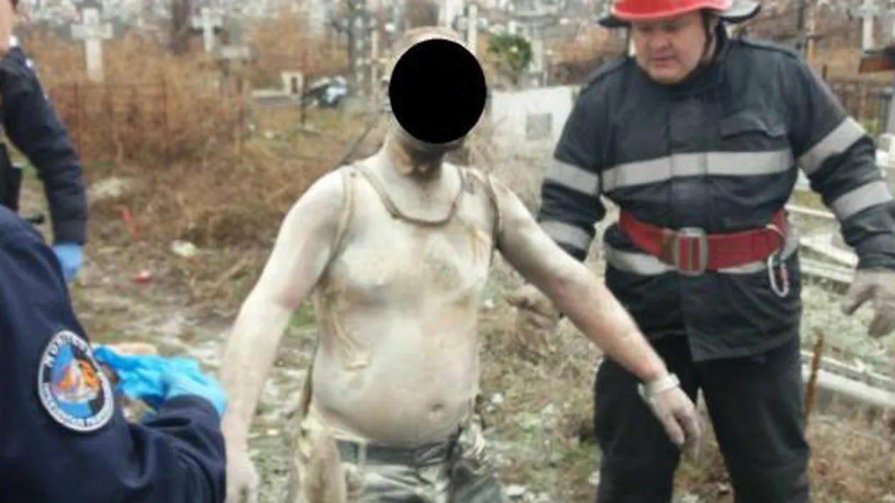 Un brăilean şi-a dat foc în cimitir după ce s-a certat cu nevasta şi a bătut-o cu ciocanul