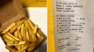 Un tânăr din Iași a comandat un burger și cartofi cu parmezan prin Glovo. Când i-a ajuns pachetul cu mâncare, să leșine - Ce a primit, de fapt