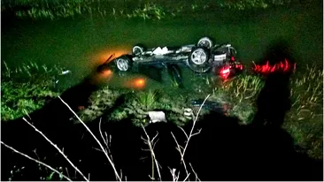 Accident în Teleorman! Un tânăr a plonjat cu mașina în râu și a ajuns în stare gravă la spital