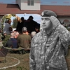 Primele imagini de la înmormântarea generalului Dorin Ioniță. Zeci de persoane i-au fost alături pe ultimul drum