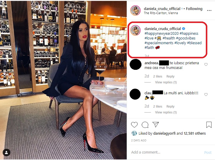 Cum s-a îmbrăcat Daniela Crudu în noaptea de Revelion! Nou iubit a scos-o la restaurant