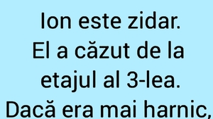 BANCUL ZILEI | Ion este zidar