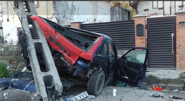El este Ionuț, fotbalistul care a murit în accidentul din Câmpulung. O fetiță de trei ani a rămas orfană de tată