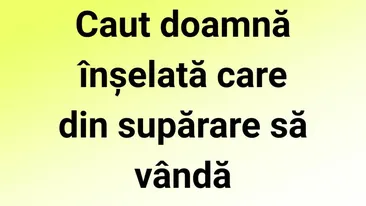 Bancul sfârșitului de săptămână | Caut doamnă înșelată
