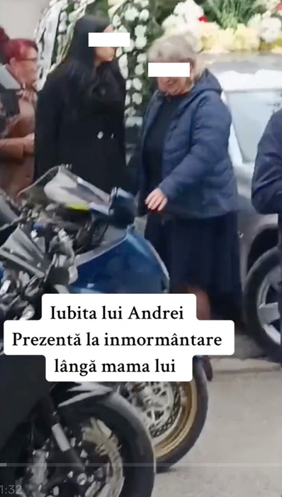 Imaginile durerii de la înmormântarea lui Andrei din Galați. Iubita care a dat cu mașina peste el, distrusă