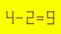 Test de inteligență | Pentru a corecta 4 - 2 = 9 este nevoie să mutați un singur chibrit