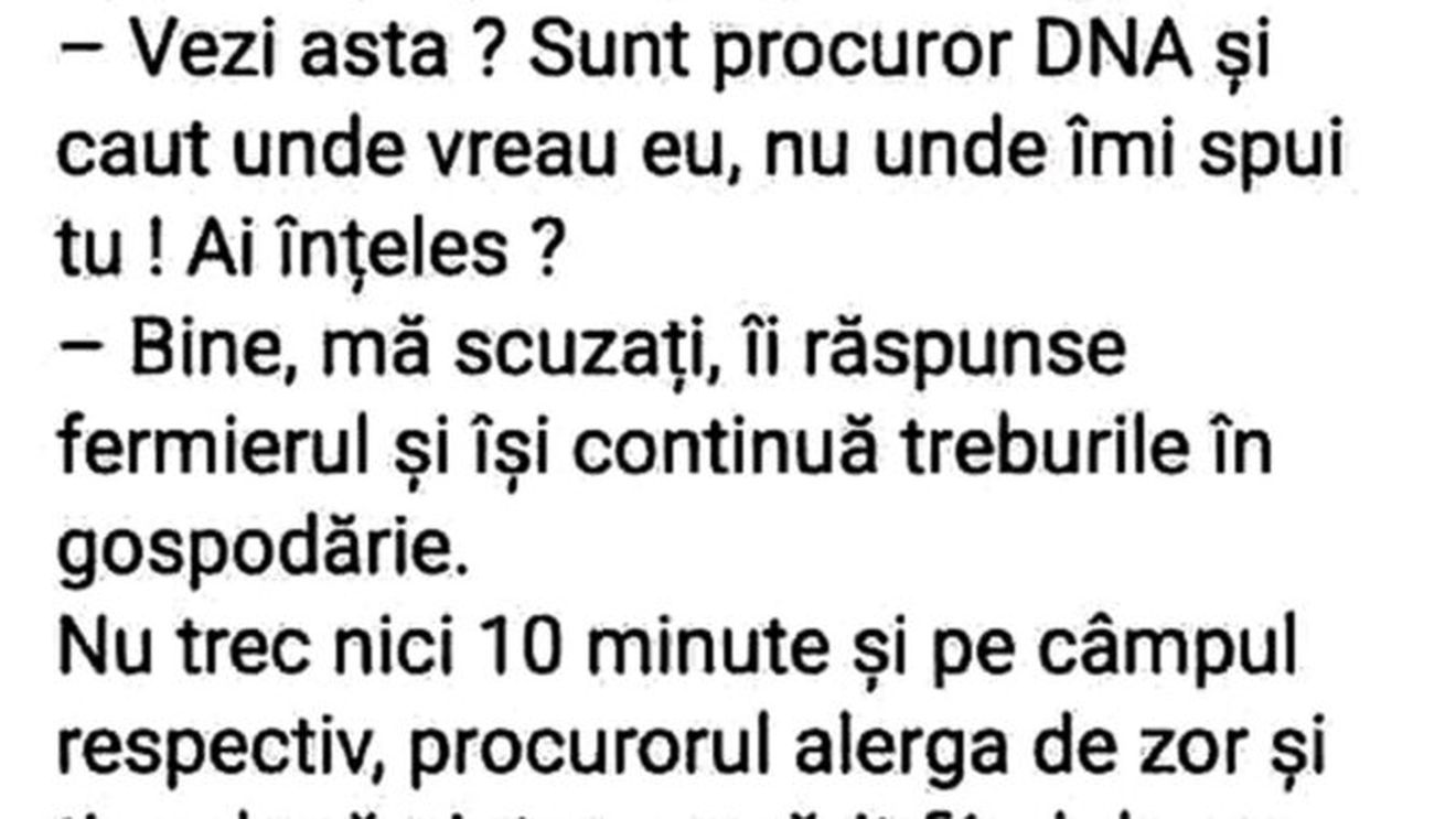 Bancul de weekend | Fermierul și procurorul DNA