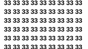 Test de perspicacitate | Nu toate numerele din imagine sunt 33. Găsiți-l pe cel diferit!