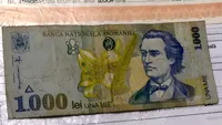 Mai știi celebra bancnotă de 1.000 de lei cu chipul lui Eminescu? Se vinde cu 450.000 de lei acum, în 2022