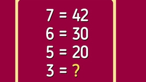 Test IQ exclusiv pentru genii | Dacă 7=42, 6=30 și 5=20, cât este 3?
