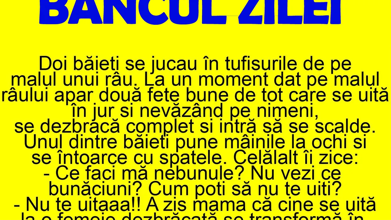 BANCUL ZILEI | De ce nu este chiar bine să te uiți la o femeie dezbrăcându-se