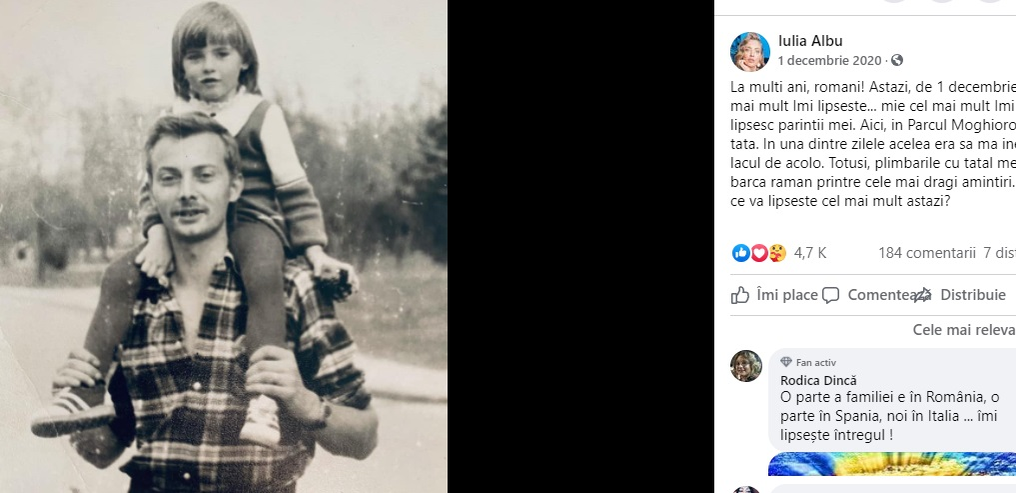 Iulia Albu și tatăl ei