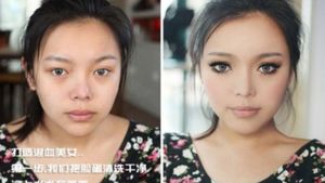 Dovada că machiajul face minuni! Cum arată aceasta tânără cu doar 15 minute inainte de a se lăsa pe mâna unui profesionist