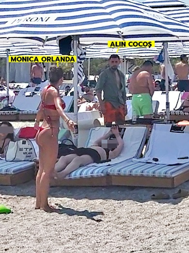 Monica Orlanda și Alin Cocoș, pe plaja din Mamaia  (Foto: CANCAN.RO)