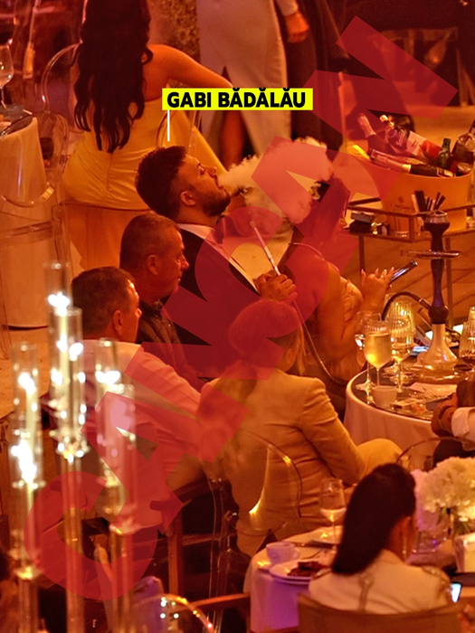 Gabi Bădălău a tras cu năduf dintr-o narghilea la nunta lui Florin Salam