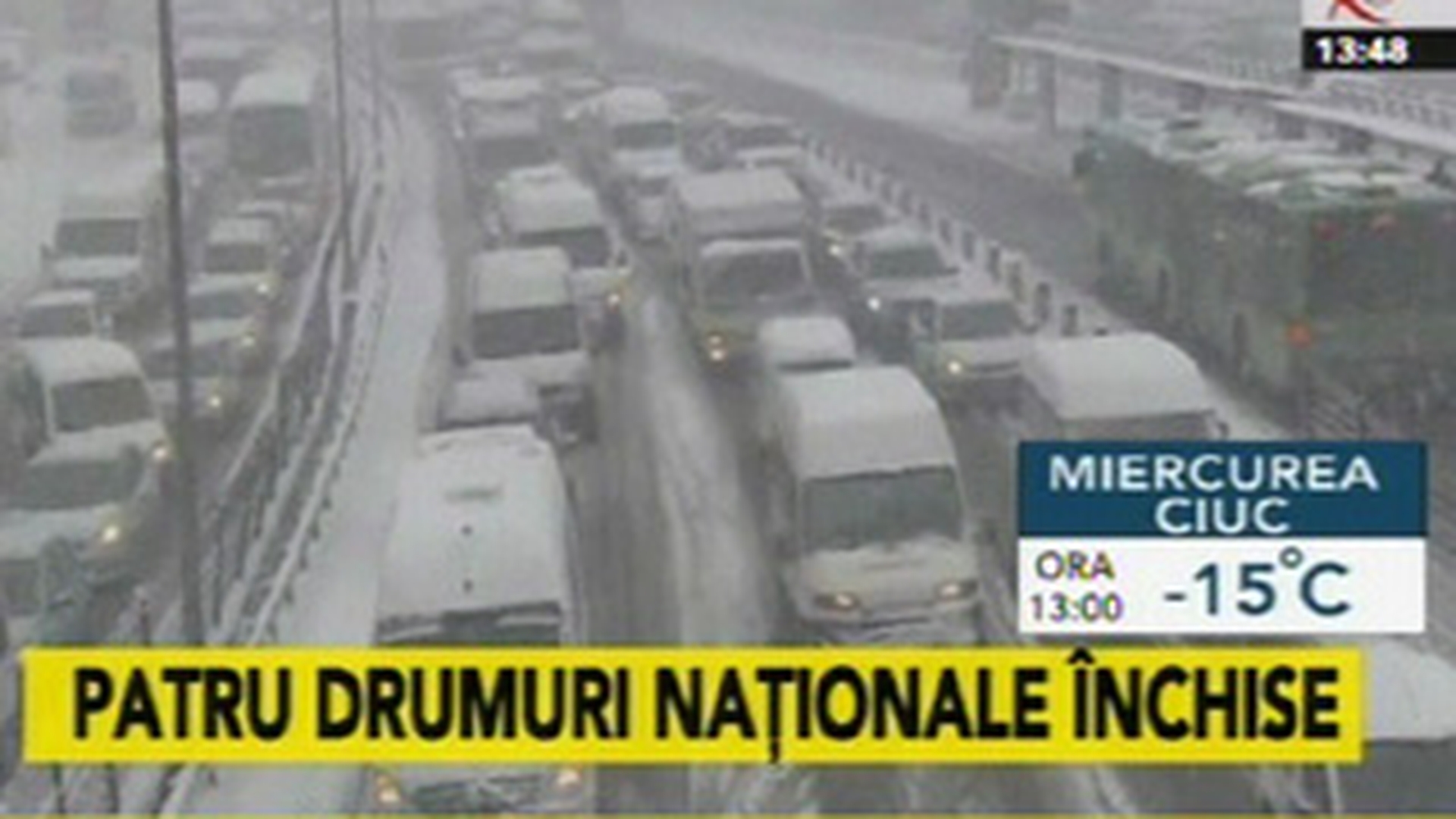 Patru drumuri nationale, inchise. Frontiera cu Bulgaria ar putea fi, de asemenea, inchisa