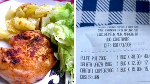 Cât a plătit un turist în Neptun pentru o pulpă de pui cu salată de varză și cartofi. Bărbatul revoltat a publicat bonul pe Facebook