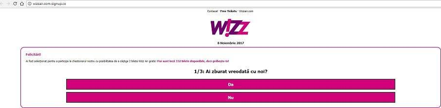 Ofertele de pe Facebook cu biletele gratuite de la WizzAir sunt ţepe! Cardurile a mii de români au fost golite