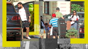 Imagini fabuloase cu ”Regele” Salam! Și-a întâmpinat soția și fetița, în stradă, în papuceii de la hotel!