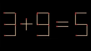 Test IQ exclusiv pentru genii | 3+9=5 este greșit. Pentru a corecta egalitatea, mutați un singur chibrit