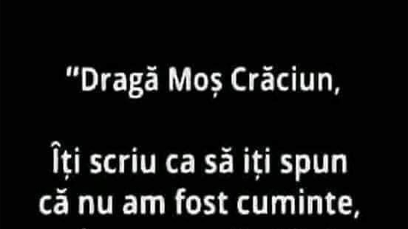 BANCUL ZILEI | "Dragă Moș Crăciun"