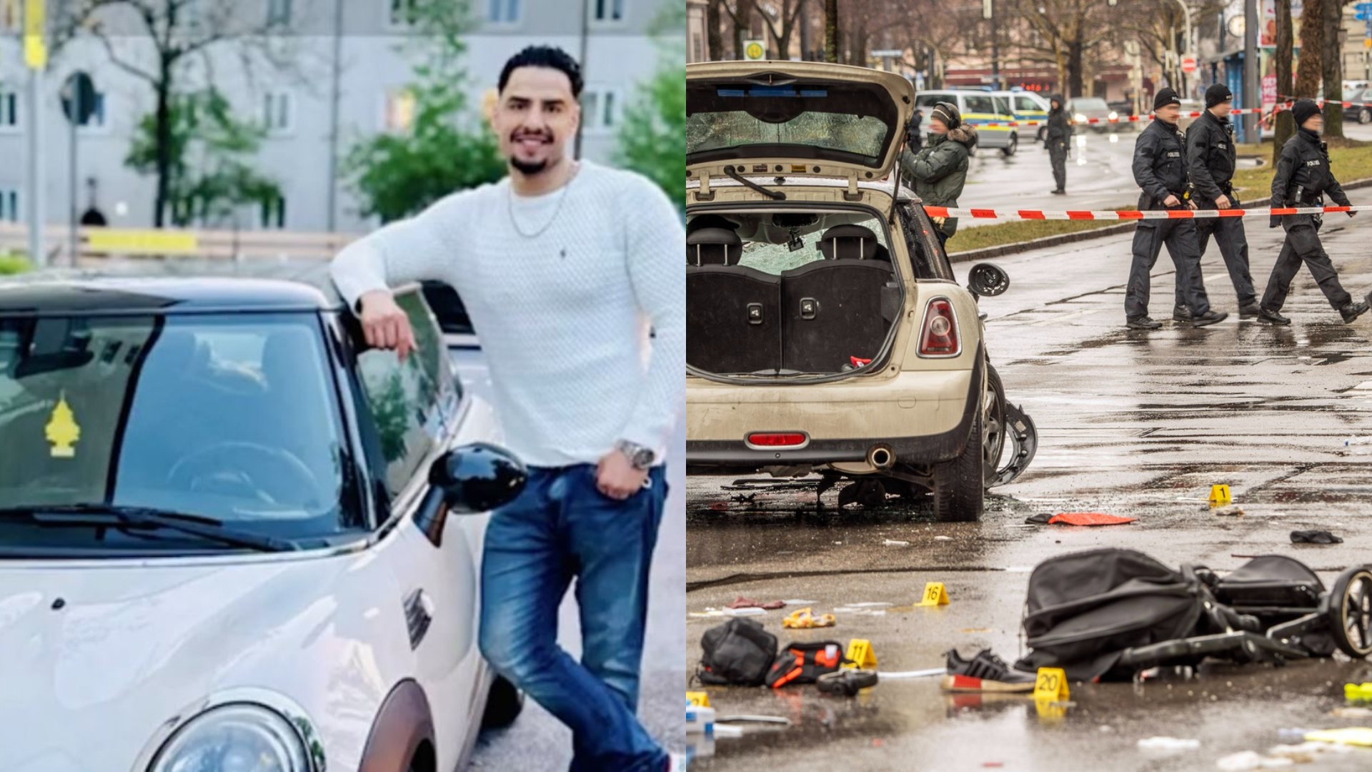 El este atacatorul din Germania. Tânărul de 24 de ani a intrat cu mașina într-un grup de protestatari