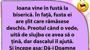 BANC | Ioana vine în fustă la biserică