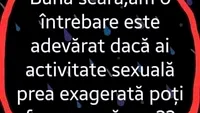 Bancul zilei | „Este adevărat că oamenii care au o activitare amoroasă intensă pot avea cearcăne?”