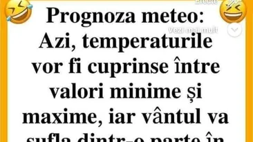 BANC | Prognoza meteo: Azi, temperaturile vor fi cuprinse între...