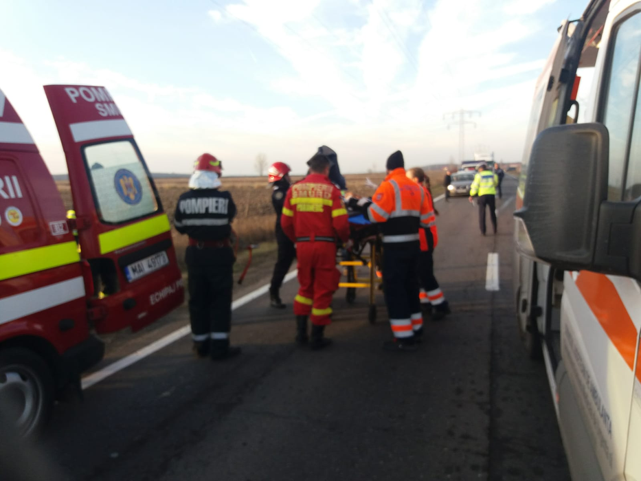 Cei trei răniți au fost transportați la spitalul din Târgoviște
