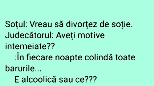 BANCUL ZILEI | Motive întemeiate de divorț