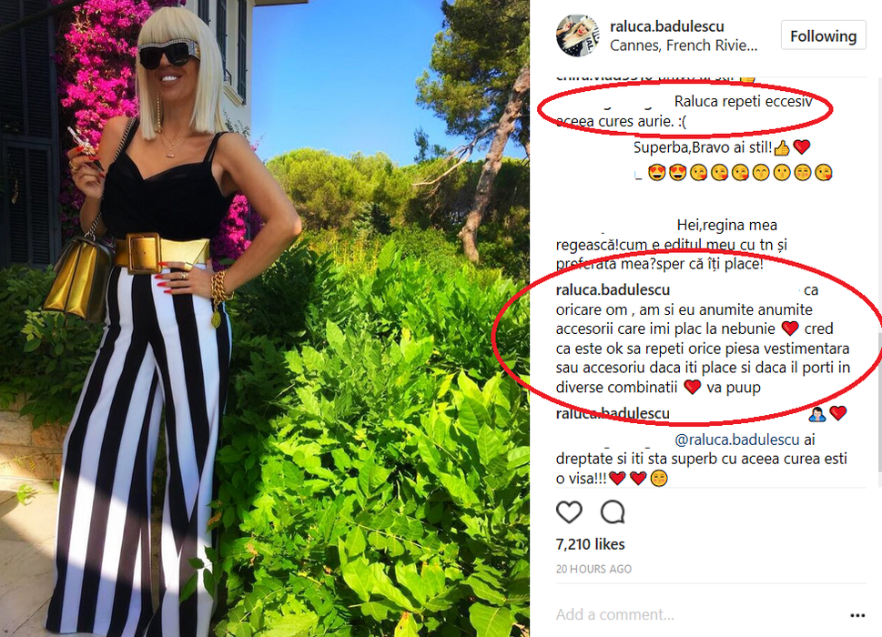 Raluca Bădulescu a făcut o obsesie pentru cureaua aurie