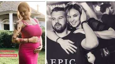 Roxana Ionescu s-a umplut de tatuaje înainte să nască. I-a făcut o declarație de iubire logodnicului ei, Tinu Vidaicu