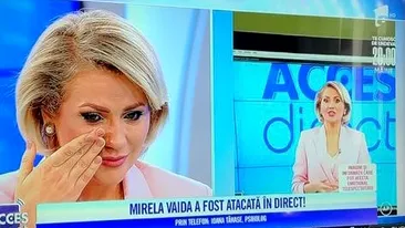 ȘOCANT! Mirela Vaida a fost atacată în direct, la TV „A venit fix spre capul meu cu pietroiul” VIDEO